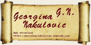 Georgina Nakulović vizit kartica